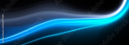 horizontal banner abstract background wave silk color light graphic design minimal glowing 