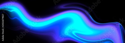 horizontal banner abstract background wave silk color light graphic design minimal glowing 