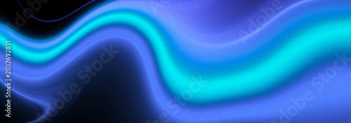 horizontal banner abstract background wave silk color light graphic design minimal glowing 