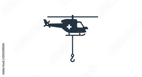 Fotografia Medical Helicopter Emergency Rescue Aircraft.