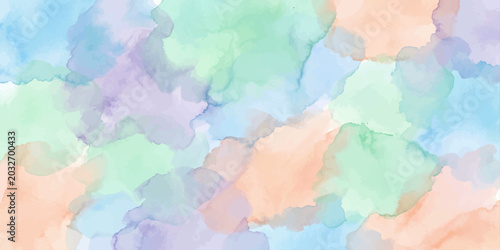 Bild auf Leinwand Abstract watercolor hand painted background with colorful paint textures, grunge