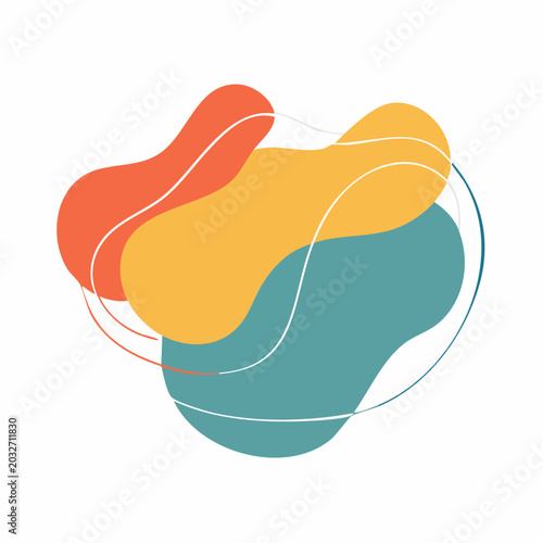 Abstract Organic Shapes with Flowing Lines