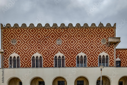 View of the Palazzo del Governatore at Mandraki Harbor in Rhodes Town.