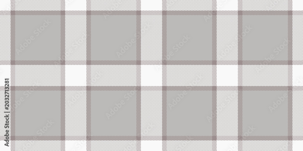 Fototapeta premium Hobby plaid background vector, scottish tartan seamless textile. Linen fabric pattern texture check in soft gray and white colors.