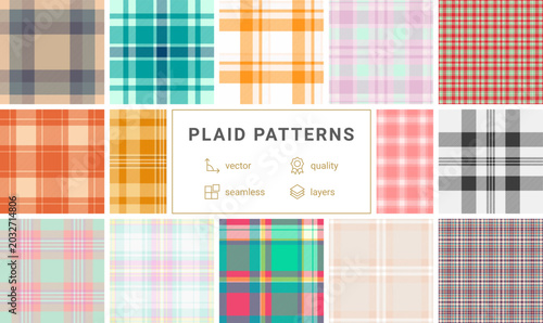 Cuadro en lienzo Plaid bundle optimized for print catalogs of fashion collections