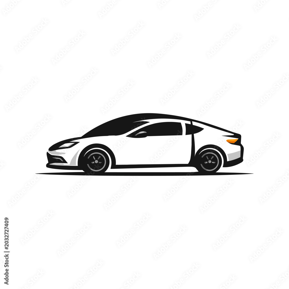 Obraz premium Car dealership logo flat vector design