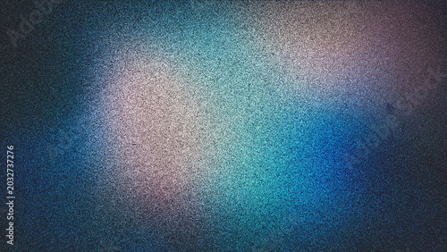 Textured blue cyan retro noise gradient abstract background.