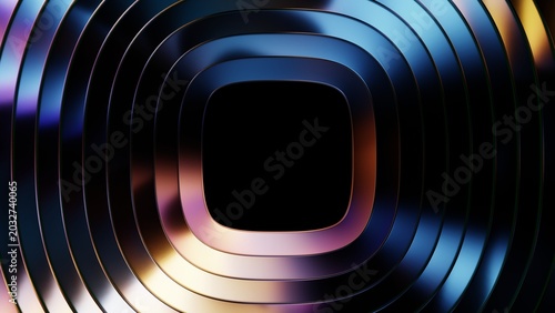 Dark rounded square glass background with gradient reflection