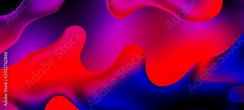 фотографія Abstract blue and purple liquid wavy shapes futuristic banner
