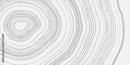 Quadro su tela abstract contour lines with layered ridges and negative space on a light gray ba