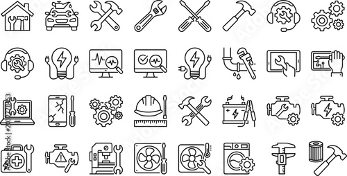 Line of tools, machinery, and electronics for repair and maintenance