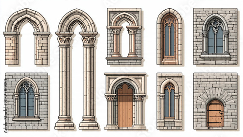 Foto Collection of Stone Archways and Doorways in Various Architectural Styles for De