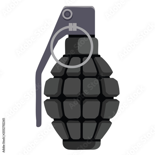 Foto Black military grenade with army explosives and ammunition style