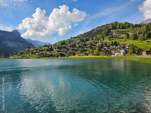 lake and mountains of engelberg, swiss