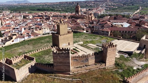 Vista aérea del antiguo Alcazaba árabe del municipio de Guadix, España