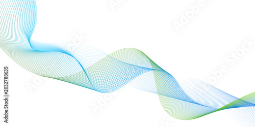 Light green blue gradient design element for presentation, flyer, poster, website, banner, Abstract blue wave lines on transparent background,  wavy lines gradient vector illustration,