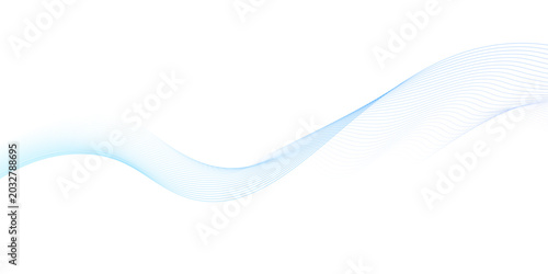 Abstract vector background with blue wavy lines, Blue wave curved lines for presentations, abstract blue wavy lines on light corporate business banner template, abstract blue wave background, 
