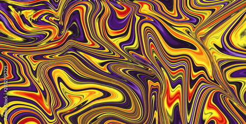 Obraz na plátně Vibrant abstract liquid marble texture photo featuring swirling patterns of deep