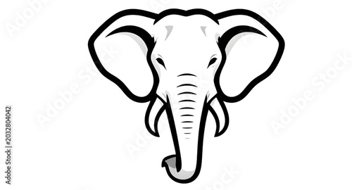 Konstfotografi wildlifelogo, elephantmascot, elephanthead, mascotlogo, elephant, mascot, logo,