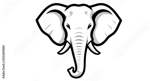 Konstfotografi elephanthead, elephantmascot, mascotlogo, elephant, mascot, logo, animal, wildli