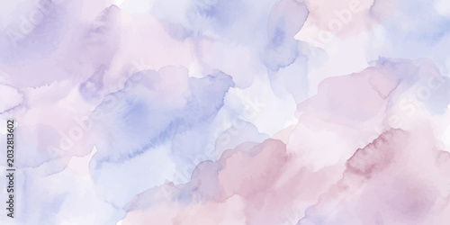Fotografie Abstract blue watercolor cloud background with soft smoky texture and vintage sp