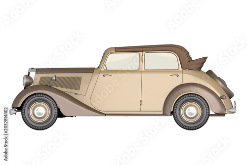 car isolated on transparent background, 3d illustration, cg render