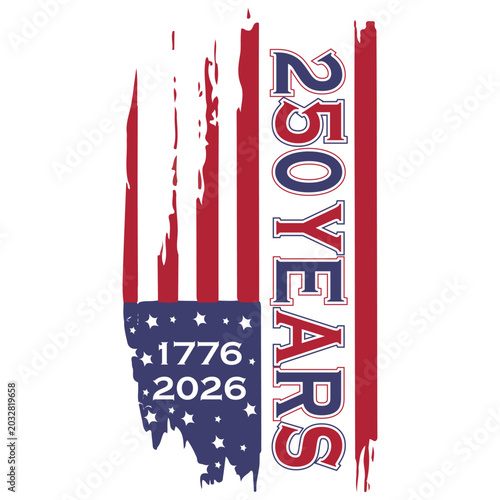 America 250 Years Anniversary Vector Design, T-shirts Print design 