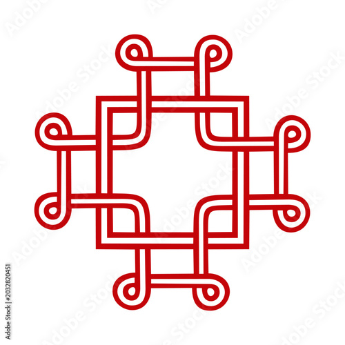 Принти на полотні Macedonian Cross Symbol.  Veljusa Cross Icon.