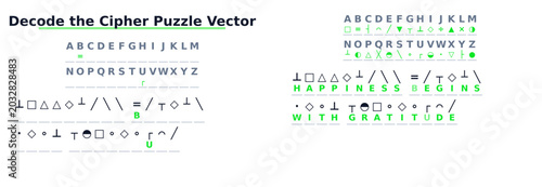 Konstfotografi Cryptogram decode puzzle vector