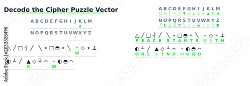 Canvastavla Decode the cipher puzzle vector