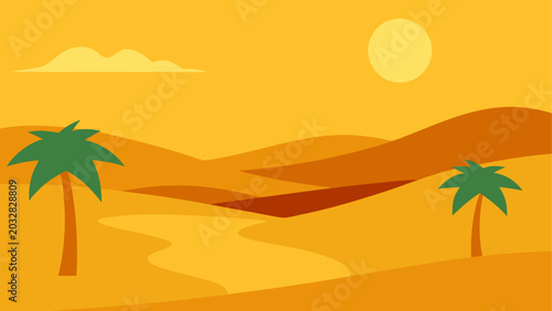 Obraz na płótnie Long snake slithering through sandy desert at sunset