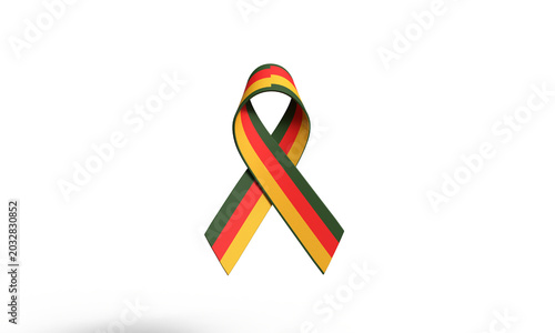 Ribbon bow object icon juneteenth red yellow orange green golden color africa america happy independence day 19 june month awareness surprise present diversity detail love ribbon bow anniversary love