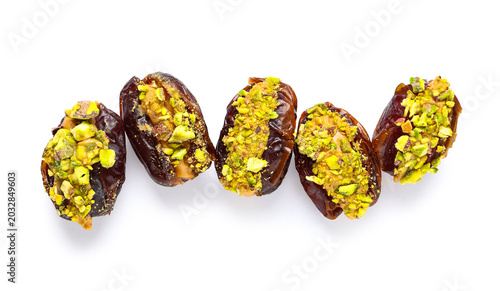 Row of delicious dates stuf...