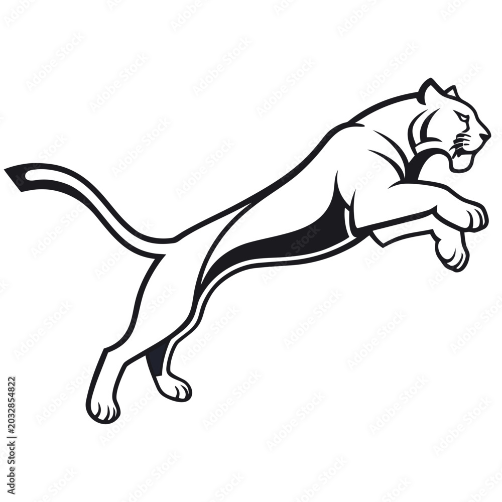 Fototapeta premium Tiger Face Fashion Logo 1