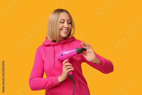 Beautiful young woman with ...