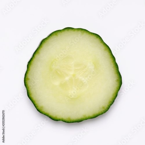 Single slice of cucumber