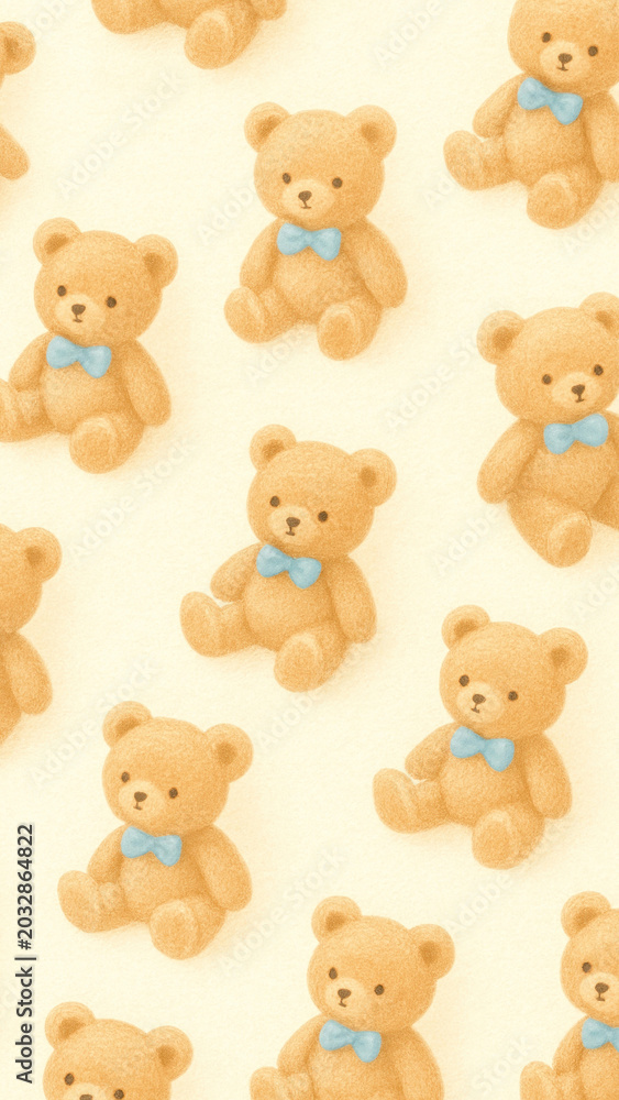 Obraz premium Cute teddy bear pattern