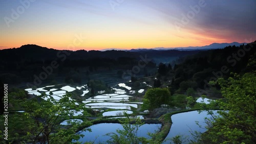 星峠の日の出　タイムラプス