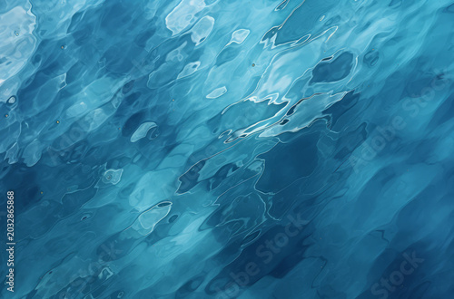 Processed collage of blue calm water surface texture. Background for banner, backdrop or texture