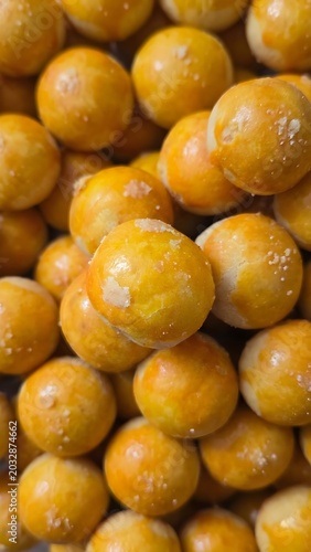 Aesthetic pineapple tart cookies or nastar for festive background and wallpaper
