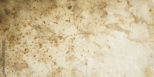 Tableau sur toile A grunge texture of old, stained parchment, showcasing a mottled pattern of brown spots and faded watermarks, evoking a sense of history and aged paper