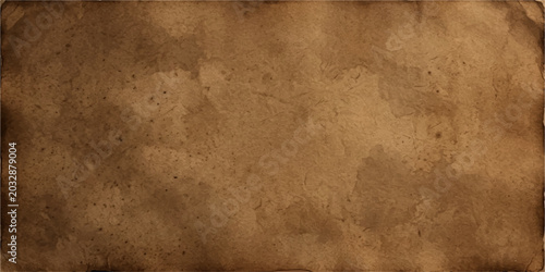 Fotografija An antique parchment paper texture with burnt edges and a distressed, aged appearance, ideal for creating a vintage or historical background