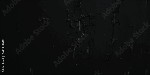 Tableau sur toile Closeup of a dark peeling painted surface showing texture and wear peeling paint