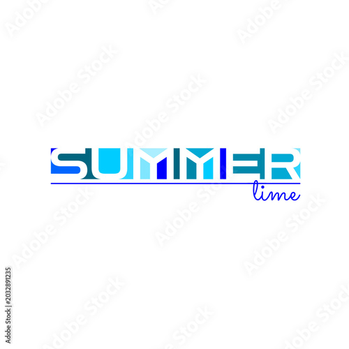 summer time word poster for background