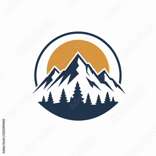 mountain landscape vector illustration