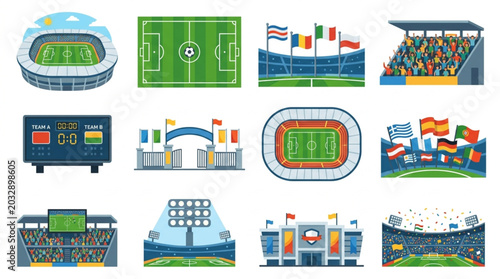 Foto Collection of Soccer Stadiums and Sports Venues.
