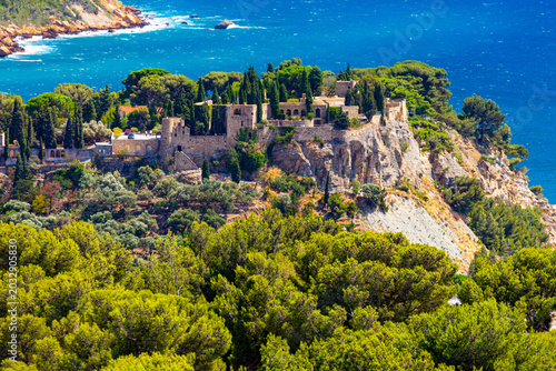 Bild auf Leinwand View on old part of Cassis, Provence, South France, Europe, Mediterranean sea