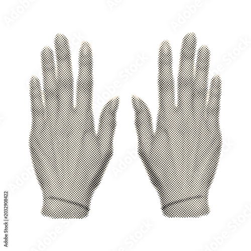 Halftone Vintage female hands,cut out elements for collage design