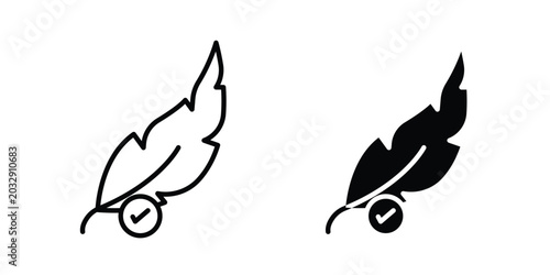Schilderij op canvas Hypoallergenic tested icon symbol set in black and white. EPS10