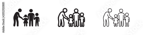 Fotografija Family of Four Icon Set